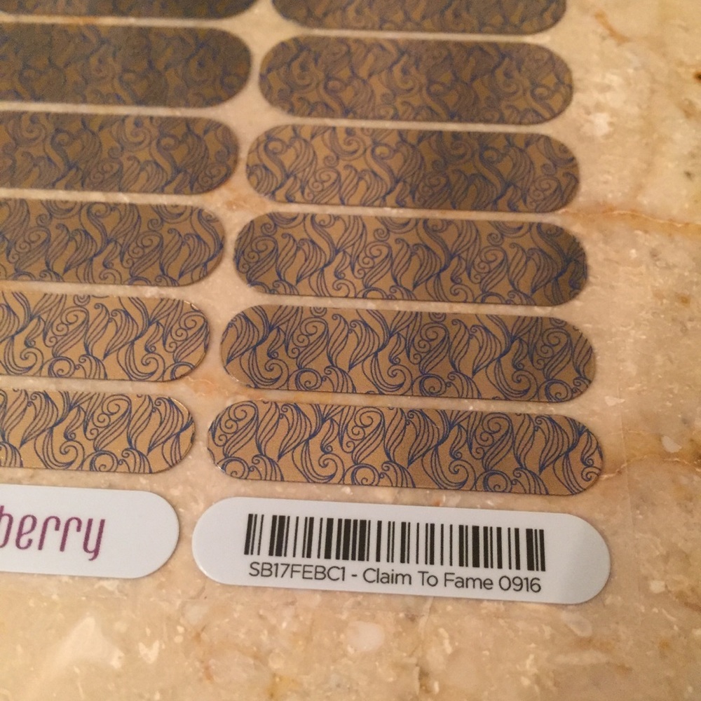 💰💰💰Gold Metallic & Blue Swirl Nail Wraps